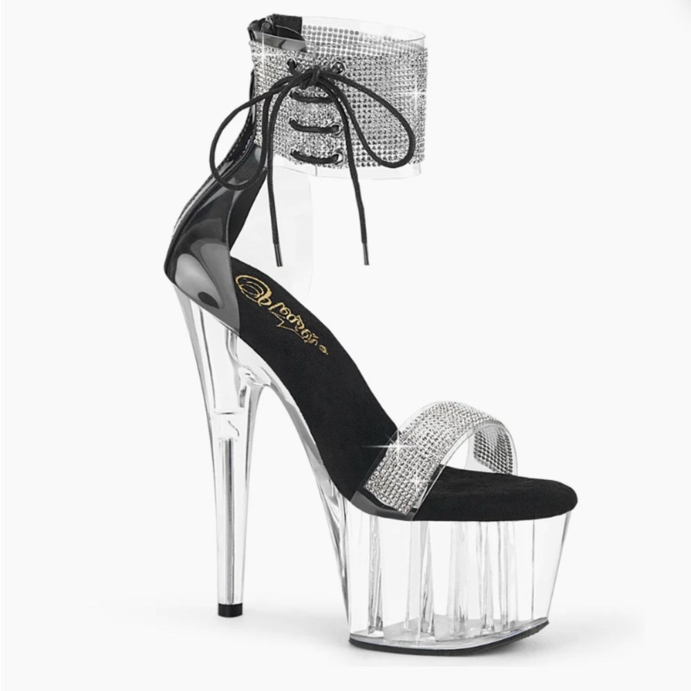 COPY - Pleaser Black and Clear Women's High Heel Shoes